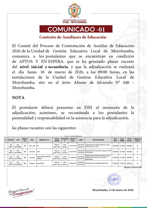 𝐂𝐨𝐧𝐭𝐫𝐚𝐭𝐨 𝟎𝟏 𝐝𝐞 𝐀𝐮𝐱𝐢𝐥𝐢𝐚𝐫𝐞𝐬 𝐝𝐞 𝐄𝐝𝐮𝐜𝐚𝐜𝐢𝐨́𝐧