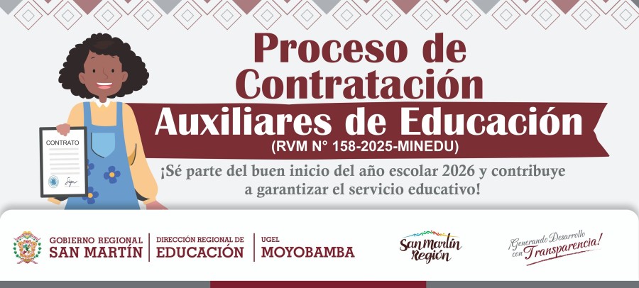 C𝐨𝐧𝐭𝐫𝐚𝐭𝐚𝐜𝐢𝐨́𝐧 𝐝𝐞 𝐀𝐮𝐱𝐢𝐥𝐢𝐚𝐫𝐞𝐬 𝐝𝐞 𝐄𝐝𝐮𝐜𝐚𝐜𝐢𝐨́𝐧 𝐩𝐚𝐫𝐚 𝐞𝐥 𝐚𝐧̃𝐨 𝟐𝟎𝟐𝟔.