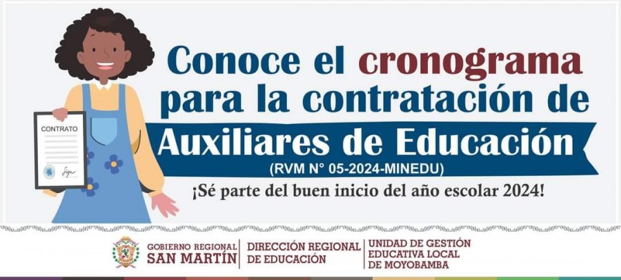 📢🏫COMUNICADO 02 CONTRATO DE AUXILIARES DE EDUCACIÓN.