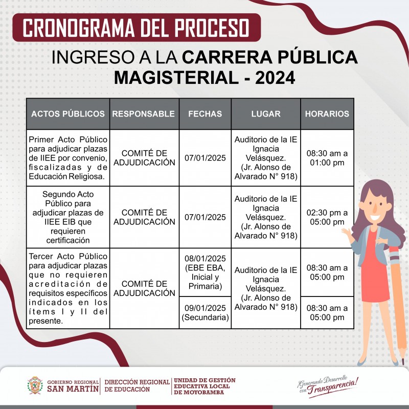 CONCURSO P&Uacute;BLICO DE INGRESO A LA CARRERA P&Uacute;BLICA MAGISTERIAL - 2024