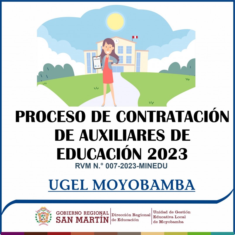 PROCESO DE CONTRATACIÓN DE AUXILIAR DE EDUCACIÓN 2023.