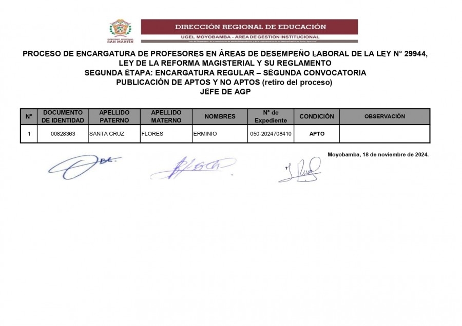 📌PROCESO DE ENCARGATURA DE PROFESORES EN ÁREAS DE DESEMPEÑO LABORAL DE LA LEY N° 29944.