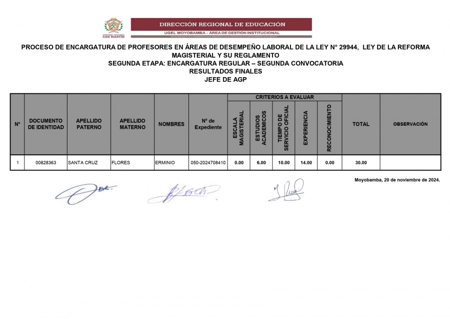 📍PROCESO DE ENCARGATURA DE PROFESORES EN ÁREAS DE DESEMPEÑO LABORAL DE LA LEY N° 29944.