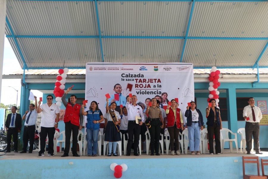 Campa&ntilde;a &ldquo;Moyobamba le saca tarjeta roja a la violencia&rdquo; .